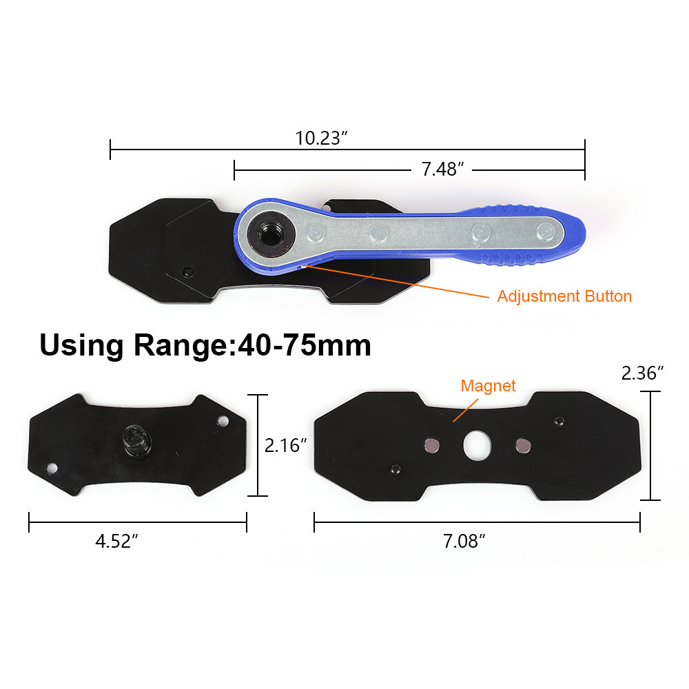 Car Ratchet Brake Piston Spreader Wrench Caliper Pad Install Tool Press Ratchet