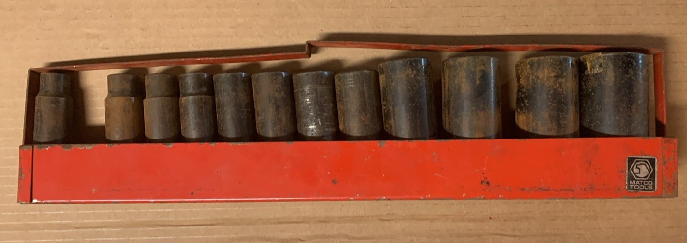 MAC 1/2″ Drive SAE CDP Deep Impact Socket Set 11 Pc 6 Pt w/ Tray 7/16″ – 1 1/4″