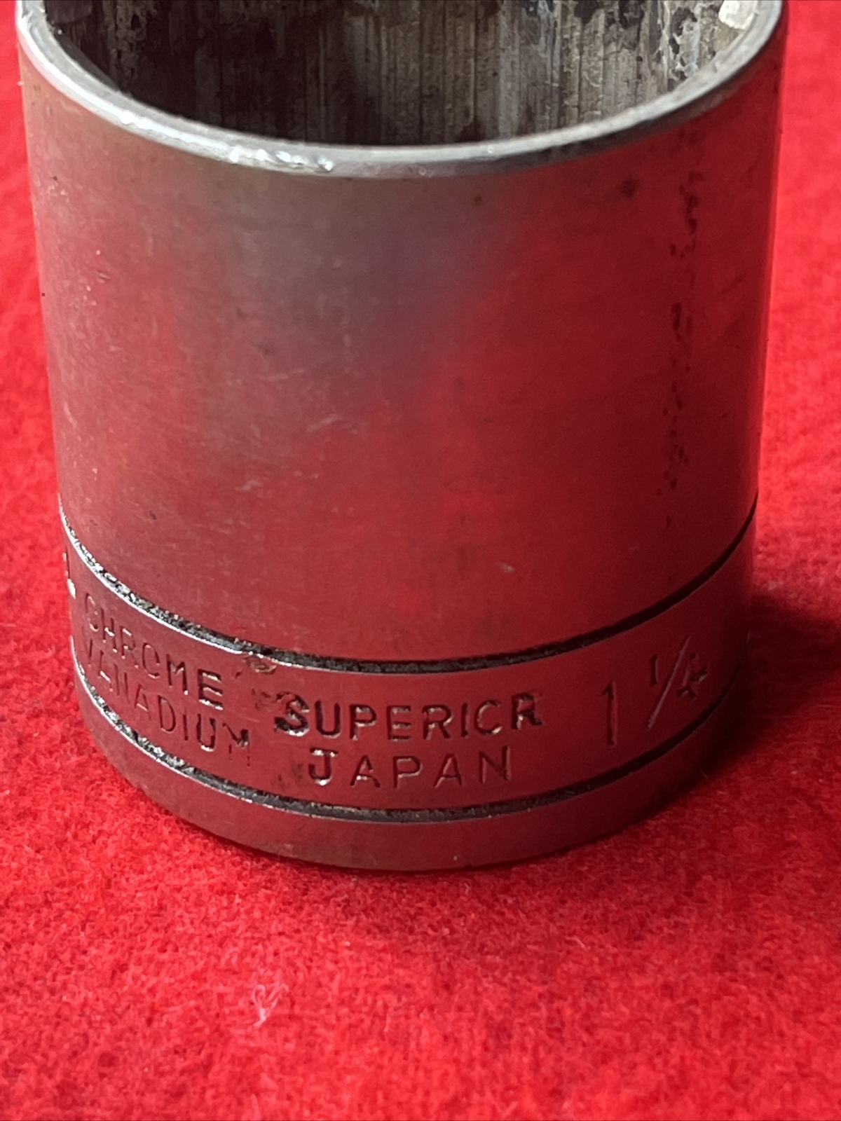 VINTAGE CONTINENTAL AMERICAN SOCKET, 1-1/4″, 1/2″ DRIVE, 12 POINT – JAPAN (t80)