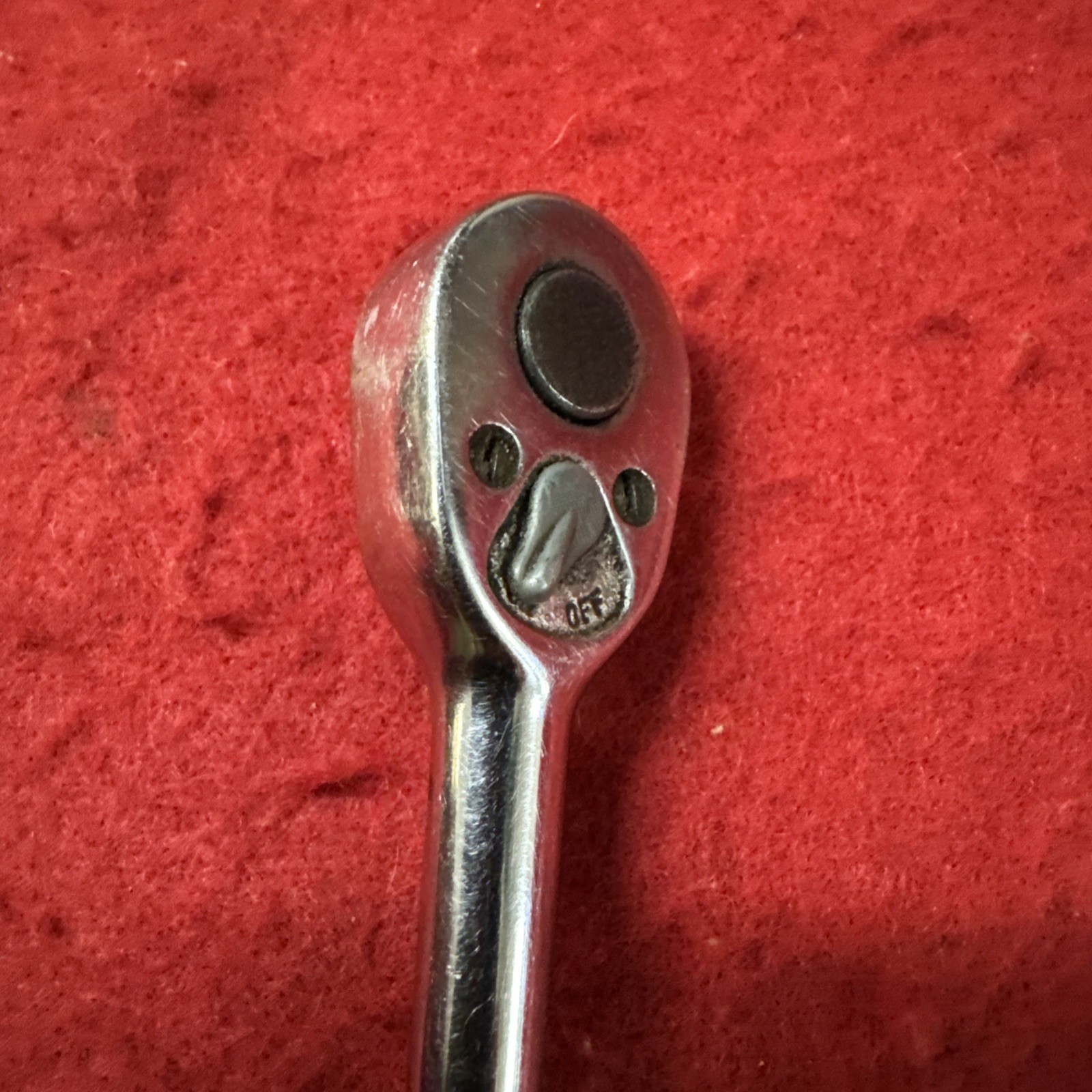 Vintage Snap-on Tools USA TM70B – 1/4″ Drive Standard Handle Chrome Ratchet
