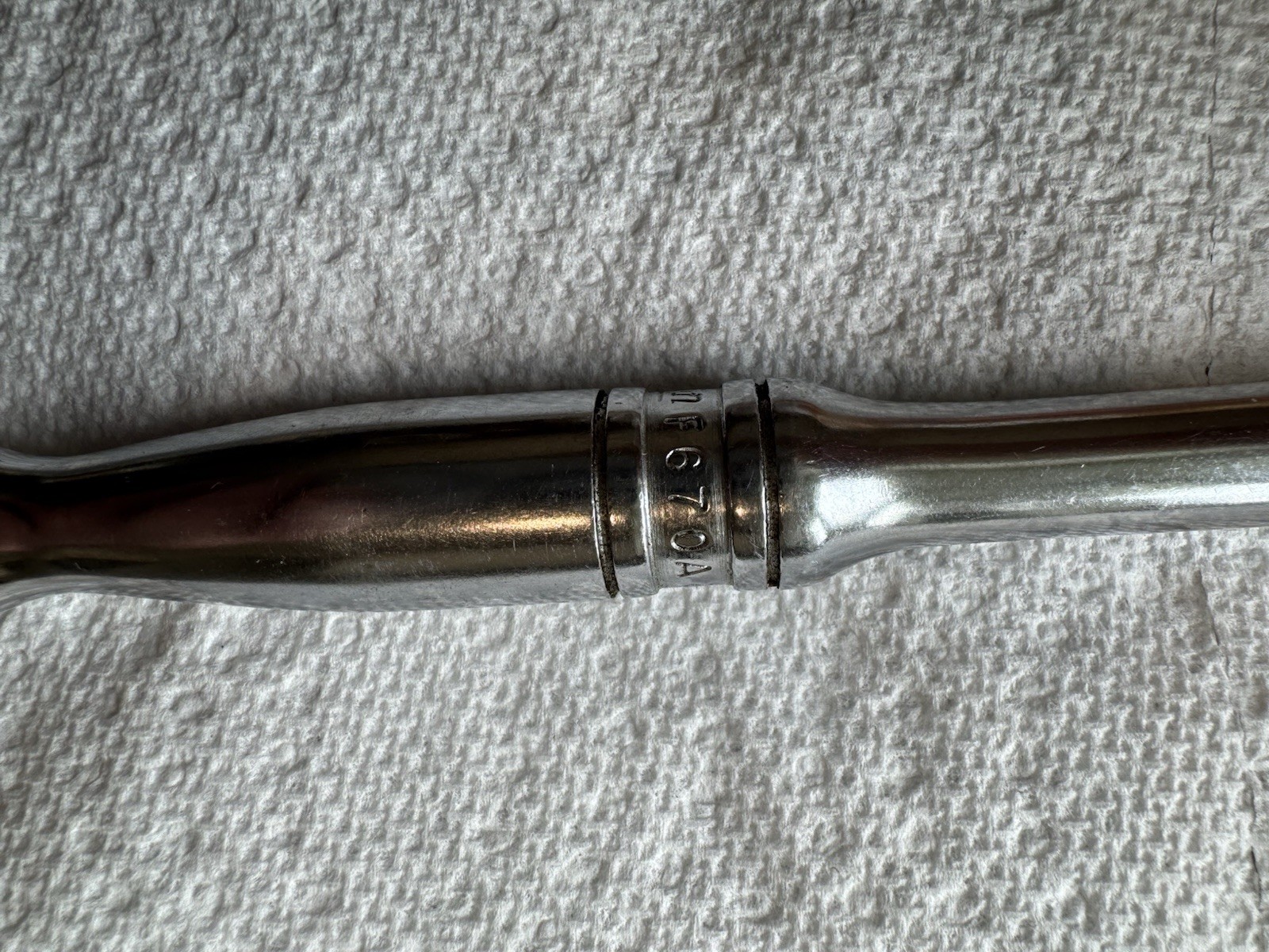 Vintage Snap-On 3/8” Swivel Head Ratchet. F670-A