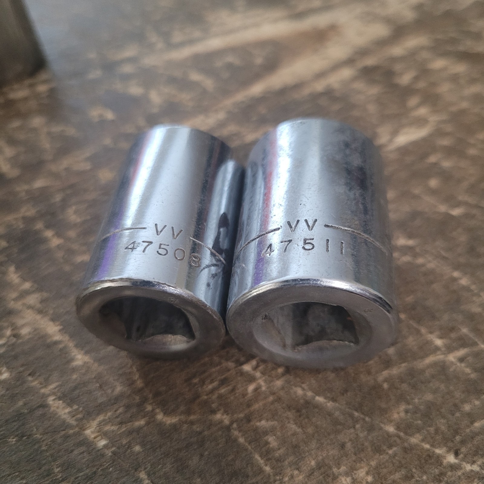 Vtg Craftsman 9pc 1/2″ Drive SAE 12 PT Shallow Sockets & Swivel Extension V VV