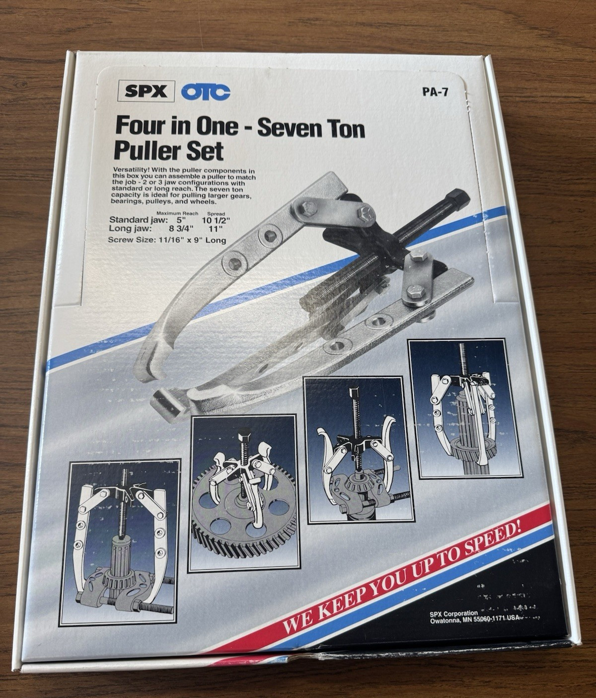 OTC PA-7 Puller Set 10 1/2 in–11 in Jaw Spread,8 3/4 in Jaw Reach Made In USA