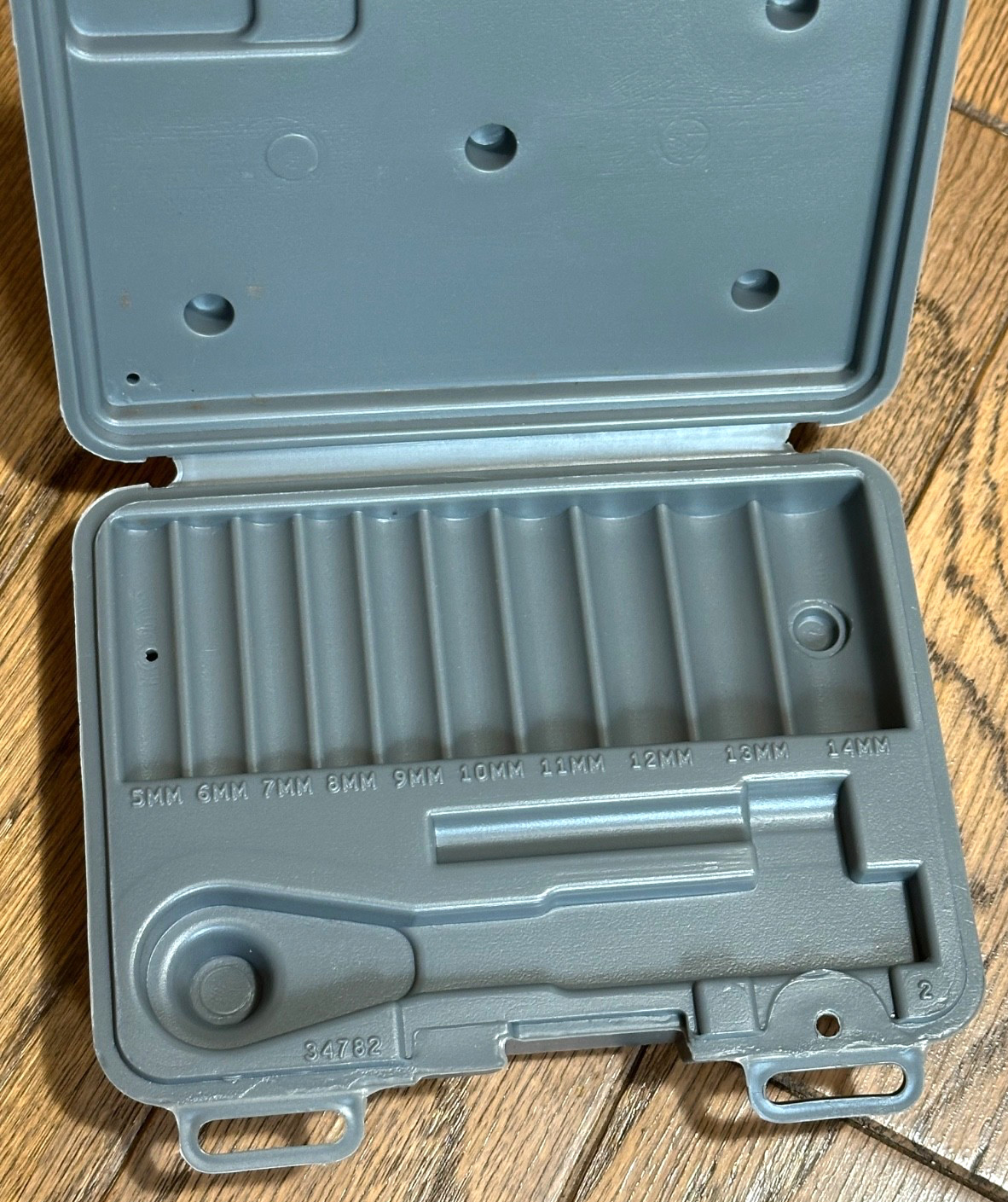 CASE ONLY Craftsman Tools 1/4″ Drive Metric Deep Socket Ratchet Set Storage Tray