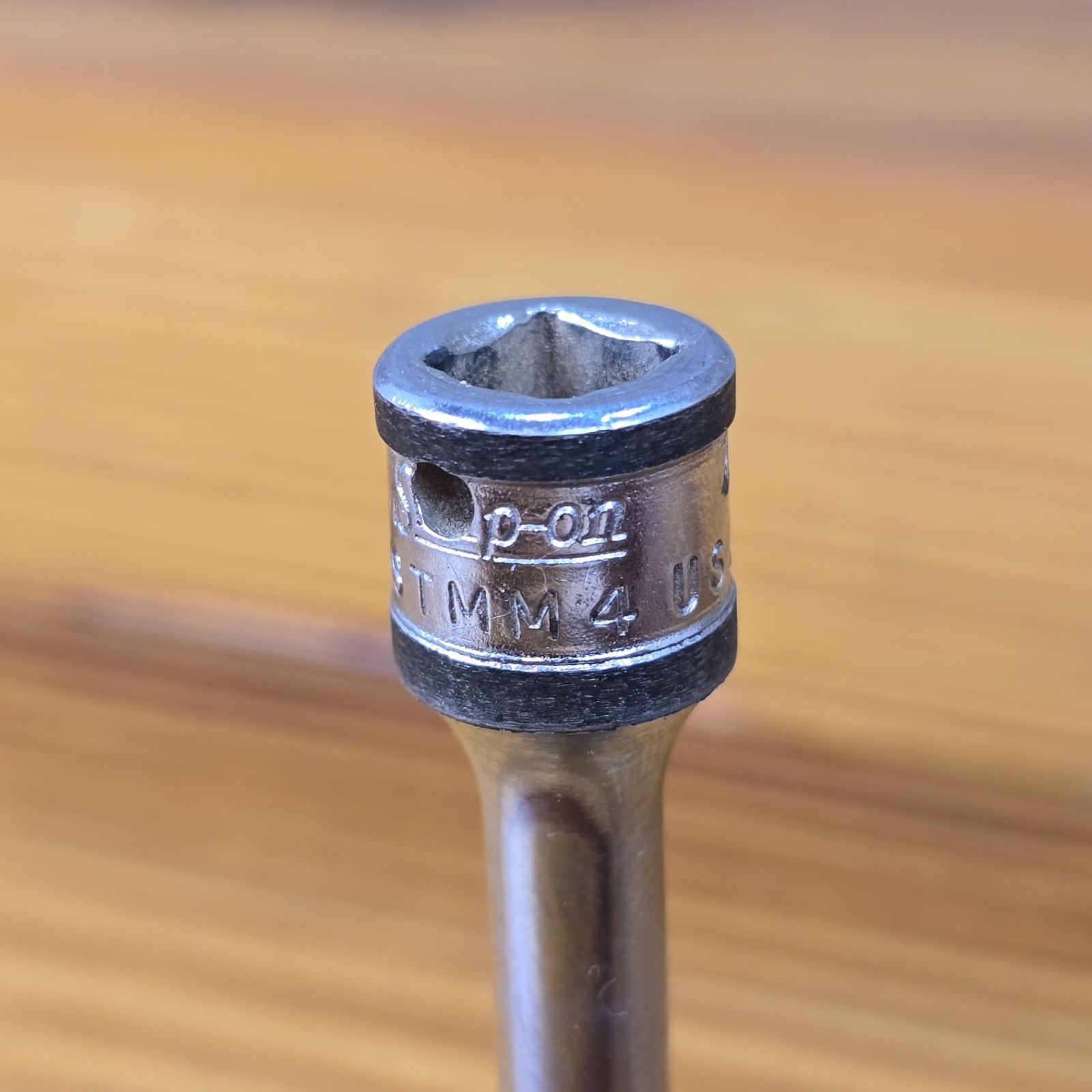 Snap On 1/4″ Drive 4MM 6PT Deep Chrome Socket STMM4 NICE!