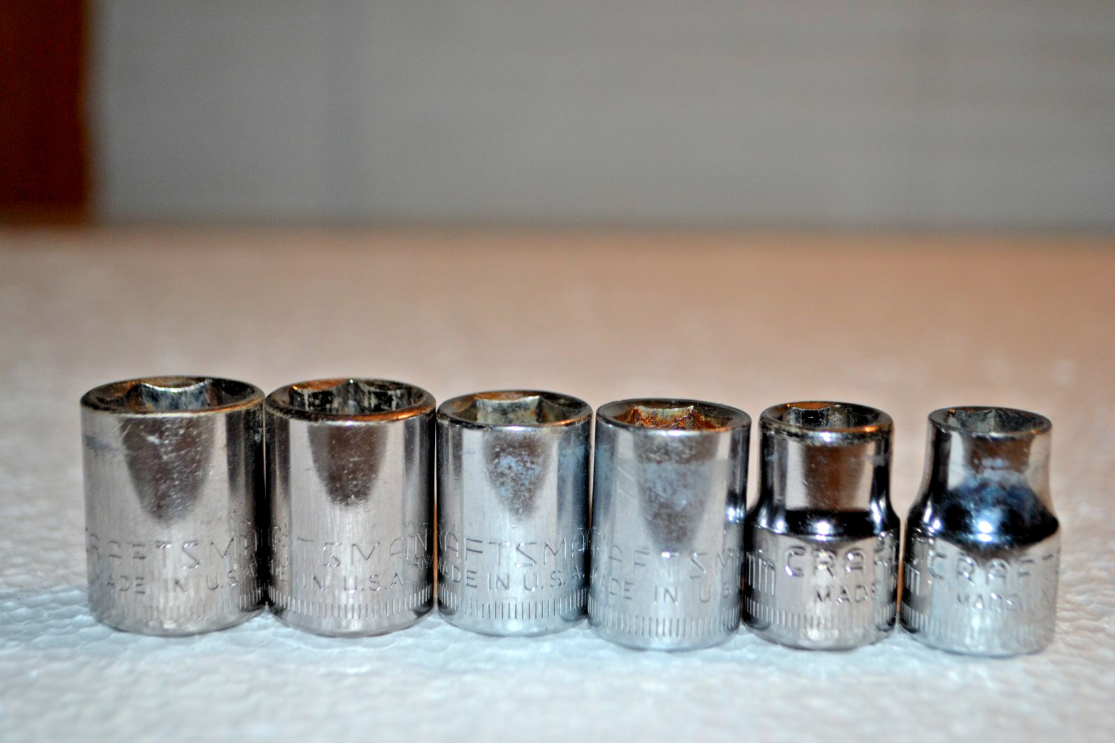 Craftsman Metric 3/8 Drive 6 Point 9MM-14MM Sockets Made in USA 6 Pcs