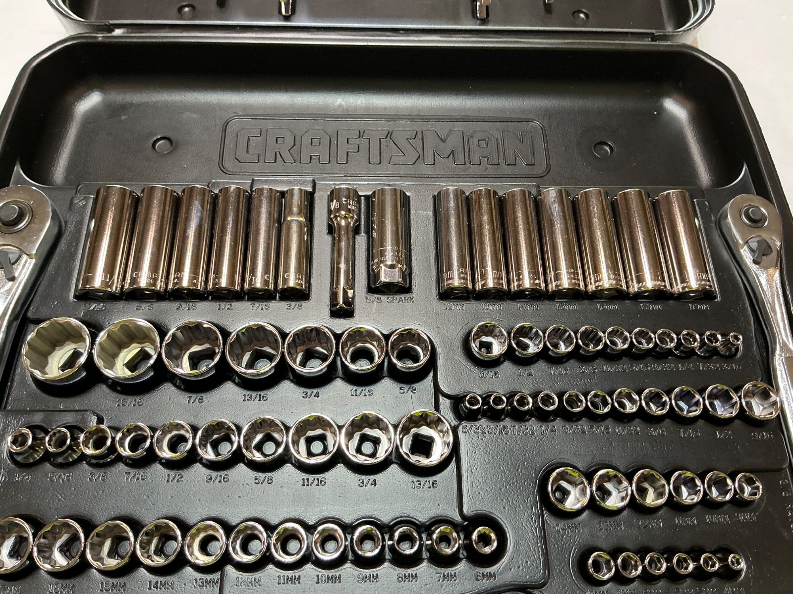 New Craftsman 101pc Metric & SAE Socket Set 1/4 3/8 1/2 Drive 33101 USA open box