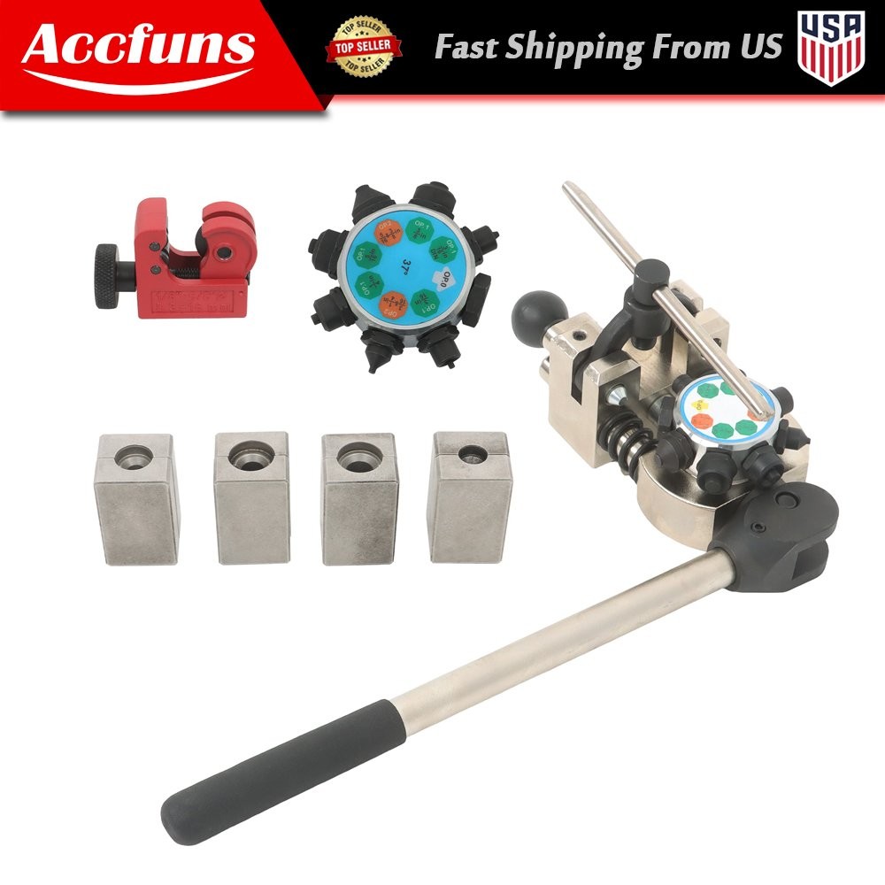 Brake Line Flaring Tool 45° 37° Single Double Bubble Flares 3/16″-3/8″ Tubes