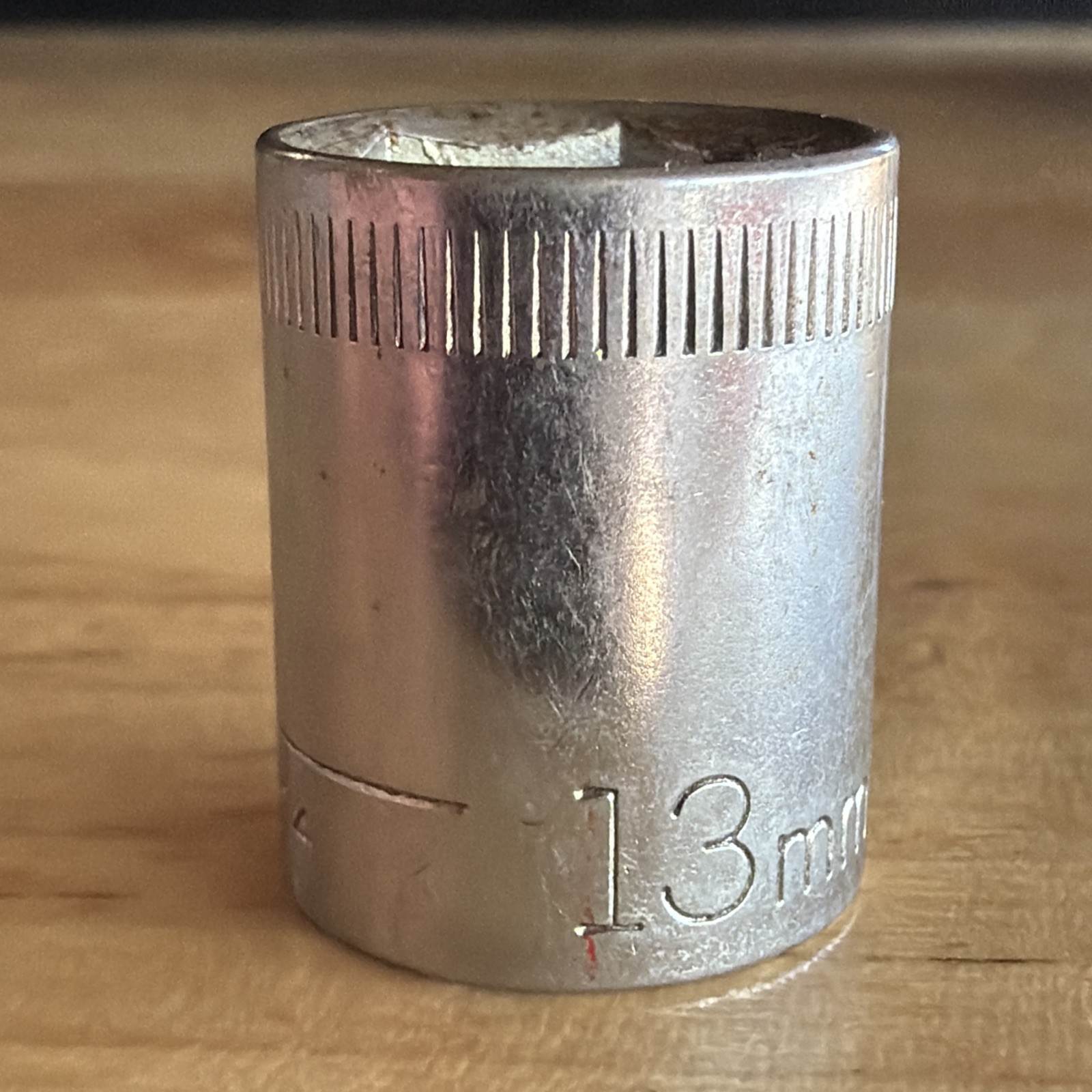 Craftsman 13mm Shallow Socket 1/4″ Drive 6 Point G Series Top Knurl 43514 USA