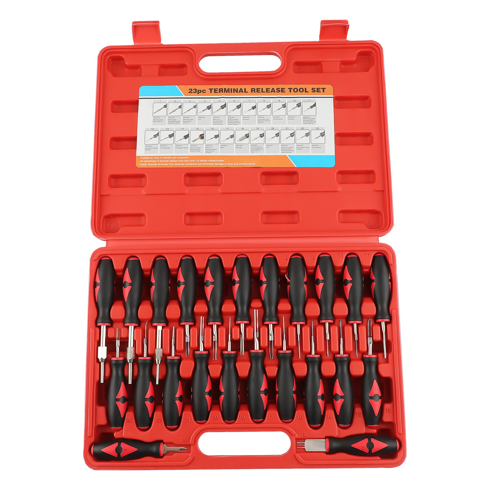 23x Car Terminal Removal Kit Electrical Wire Crimp Connector Pin Release Tool