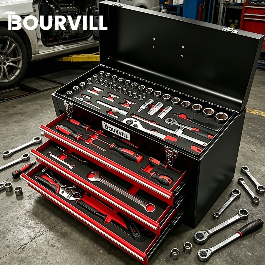 108-Piece Three-Drawer Hardware Tool Organizer Set