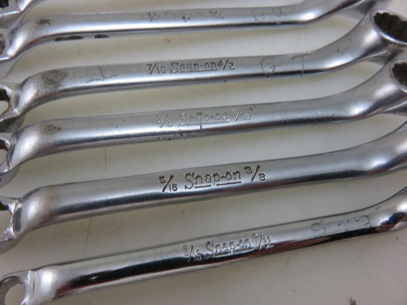 Snap-On XS Series SHORT 10° Offset Box End Wrench 8pc Set 3/16″-13/16″ 12pt