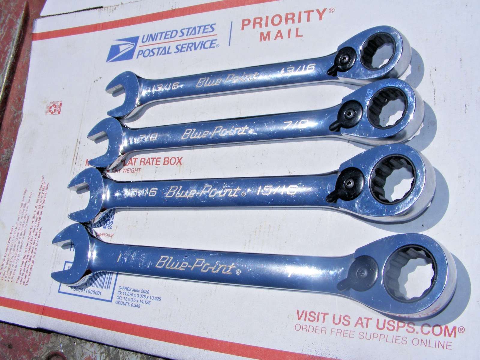 blue point ratcheting wrench set sae