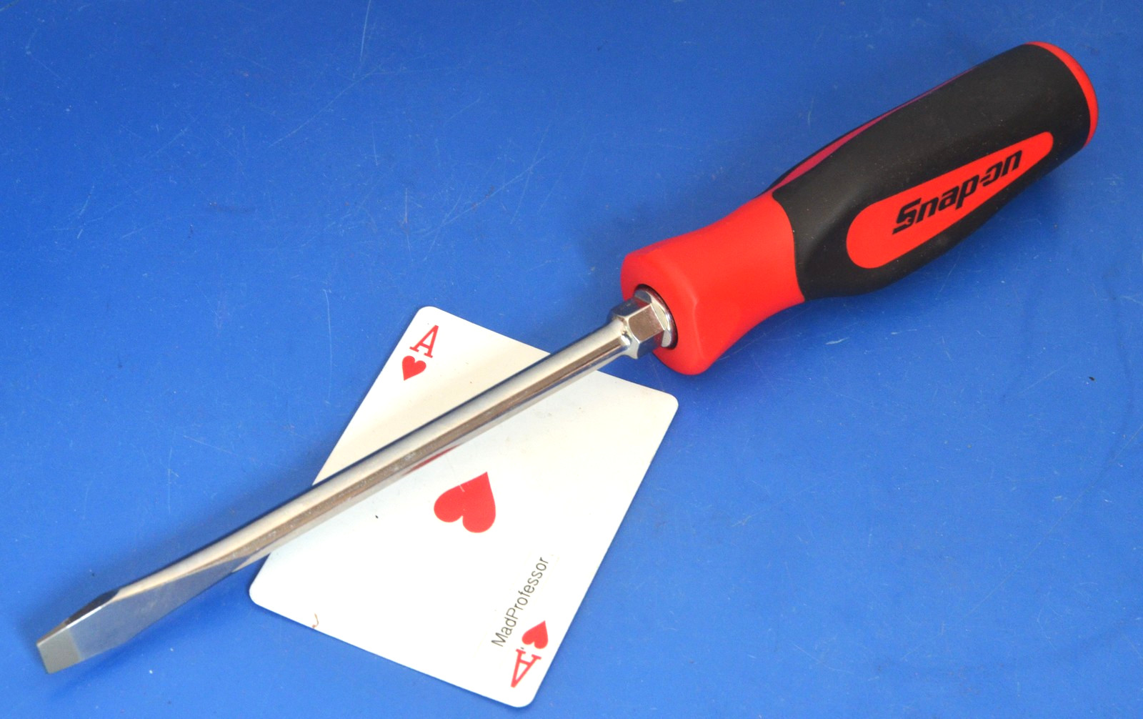 Snap-on Flat Tip 5/16″ Blade Instinct Red Soft Grip 11″ Screwdriver SGD6BR NEW
