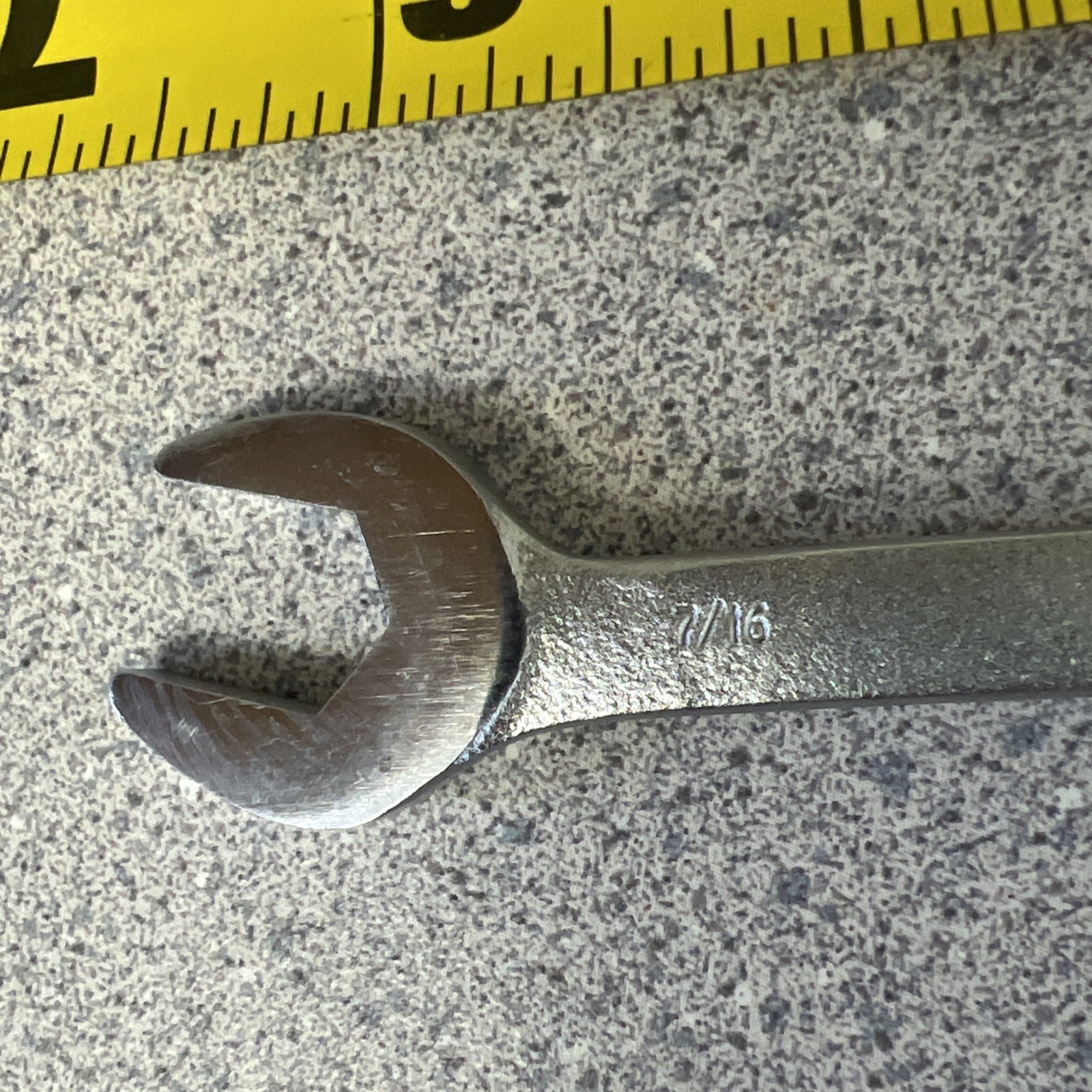 Wright Tools 7/16” SAE Combination 12 Pt Wrench USA – 1114 – Satin Chrome Finish