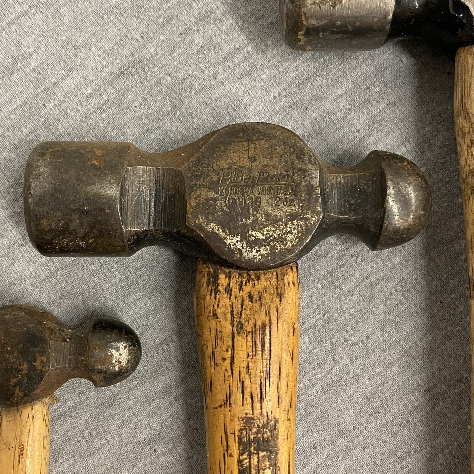 Vintage Blue Point Ball Peen Hammers BP 16 oz, 12oz, 4oz