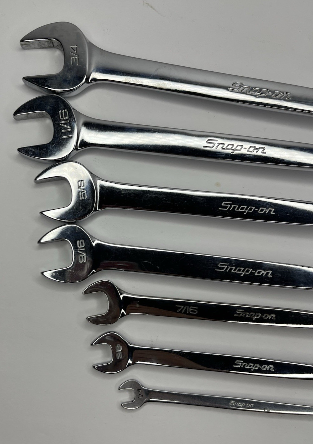 Snap on Tools SAE Socket End Wrench Set Polished Made in USA