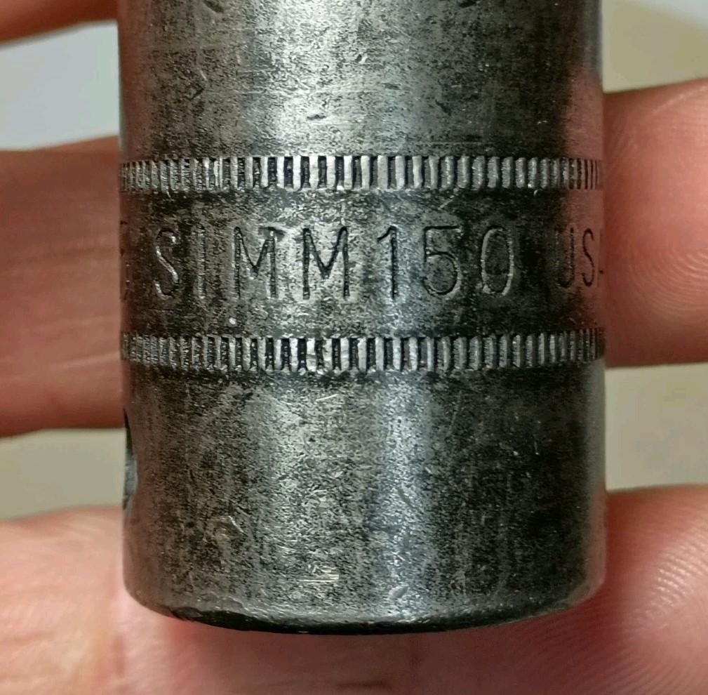 1988 Snap On Tools 1/2″ Drive 15mm METRIC Deep Impact Socket SIMM 150