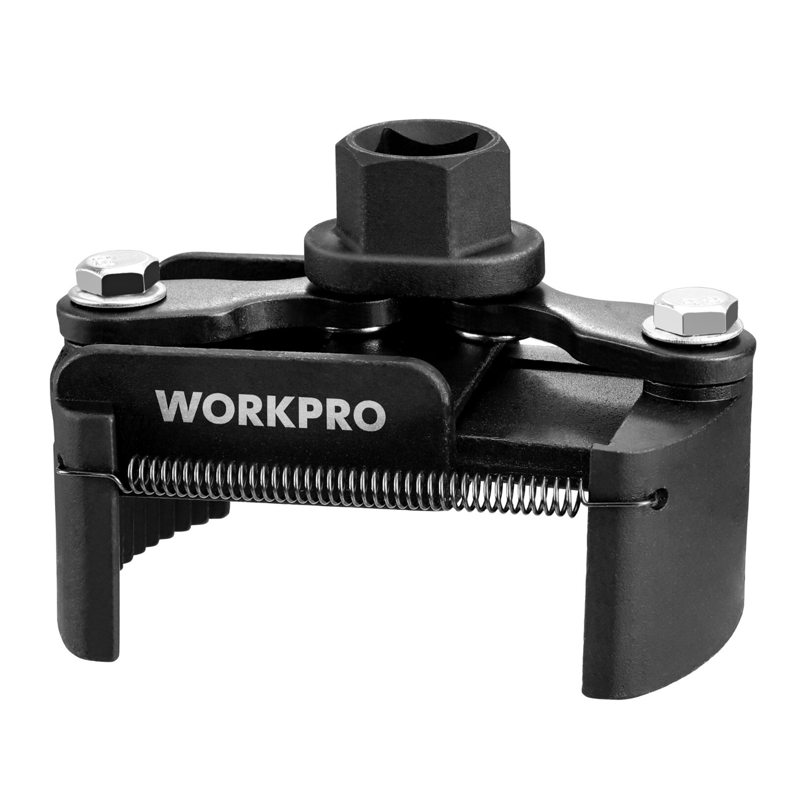 WORKPRO Universal Oil Filter Wrench Adjustable w/Auto-Clamp Spring Removal Tool