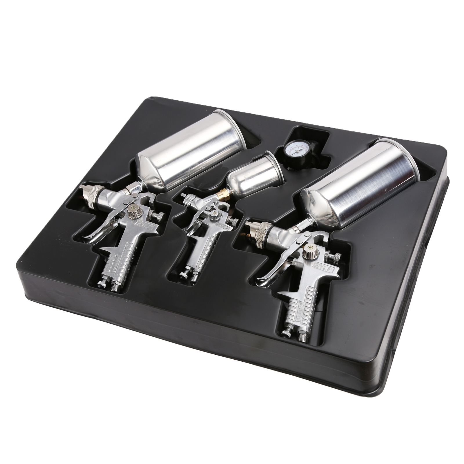4pc Air Spray Gun HVLP Paint Auto Car Automotive Shop Painting Tools Kit Set