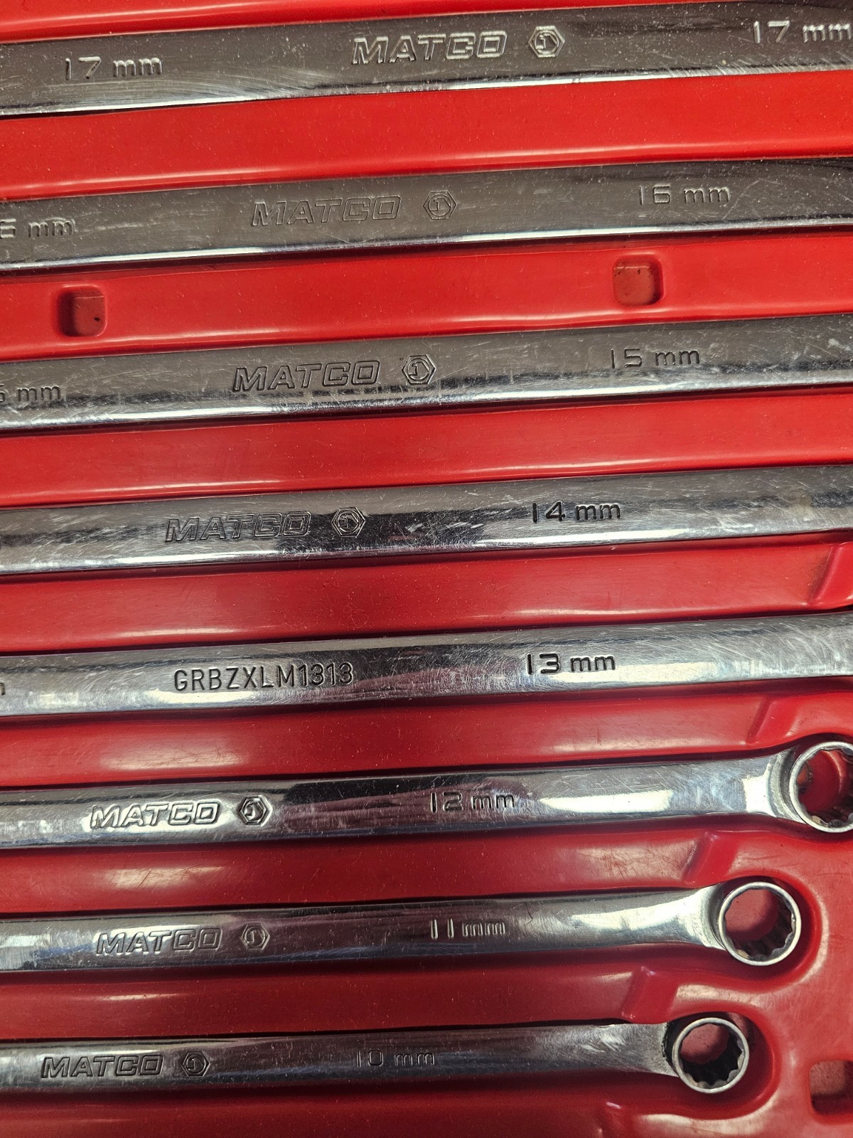 Matco GRBZXLM 10pc Extra Long 10mm-19mm Ratcheting Set