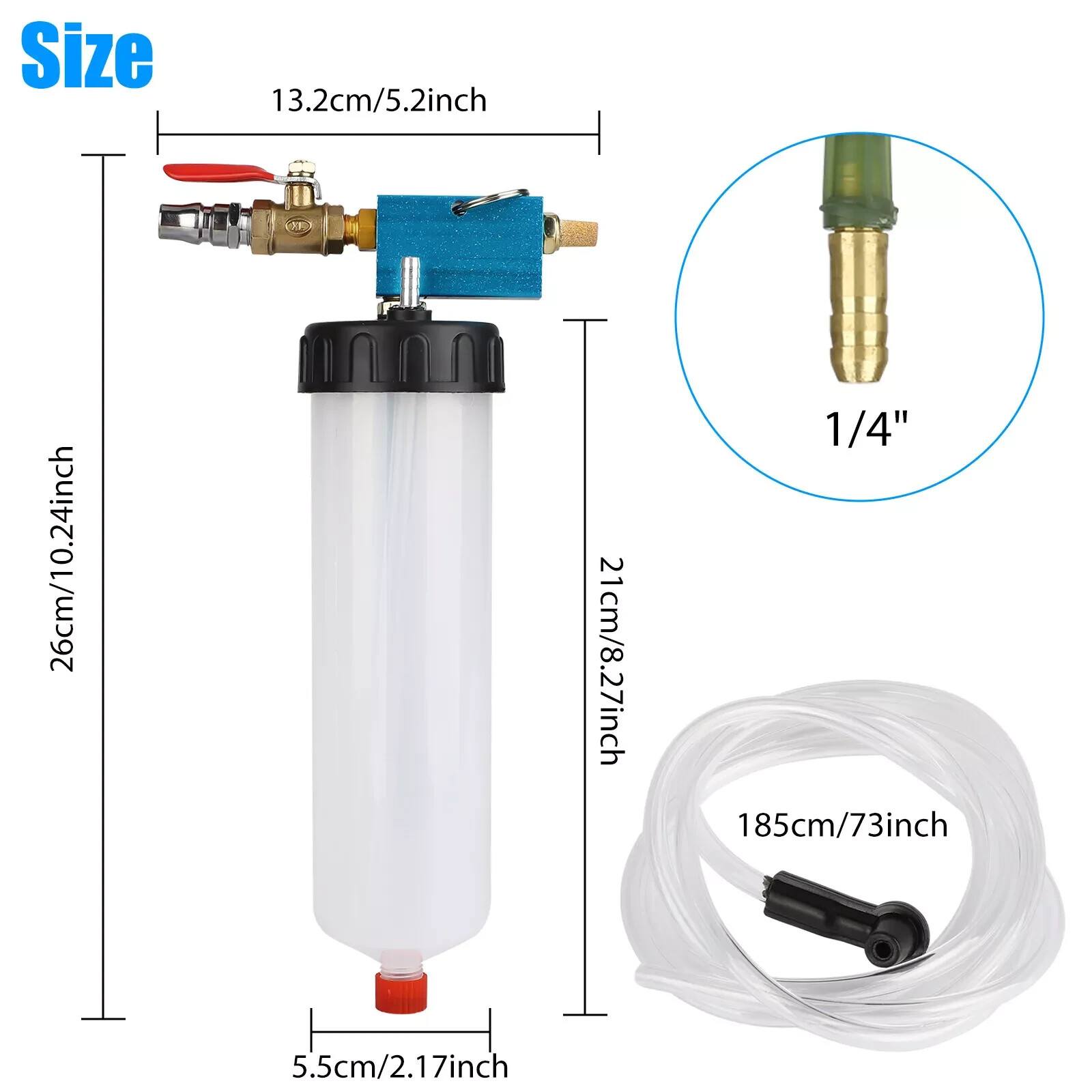 Car Vehicle Vacuum Brake Bleeder Tank Fluid Oil Change Pump Equipment Tool Kit