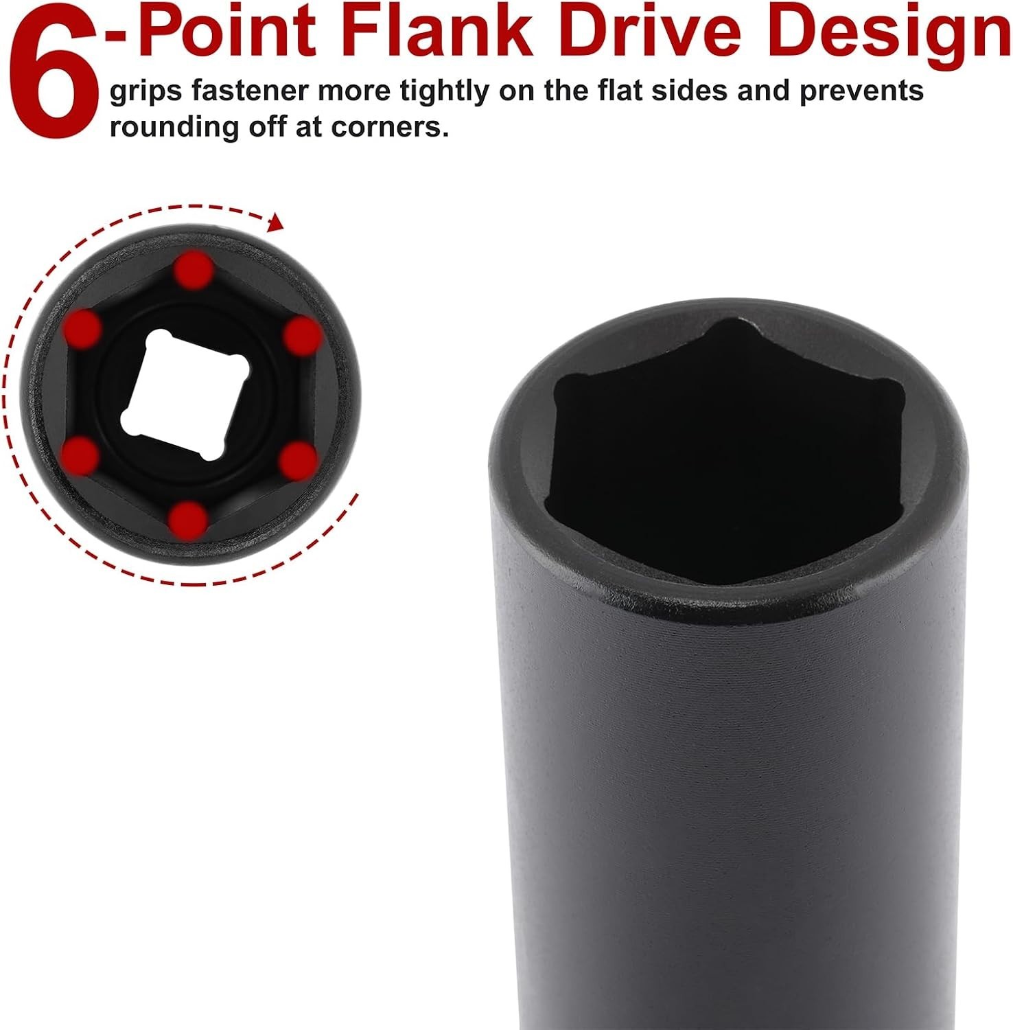 High-Performance 1/2″ Drive Deep Impact Socket – Corrosion-Resistant Finish