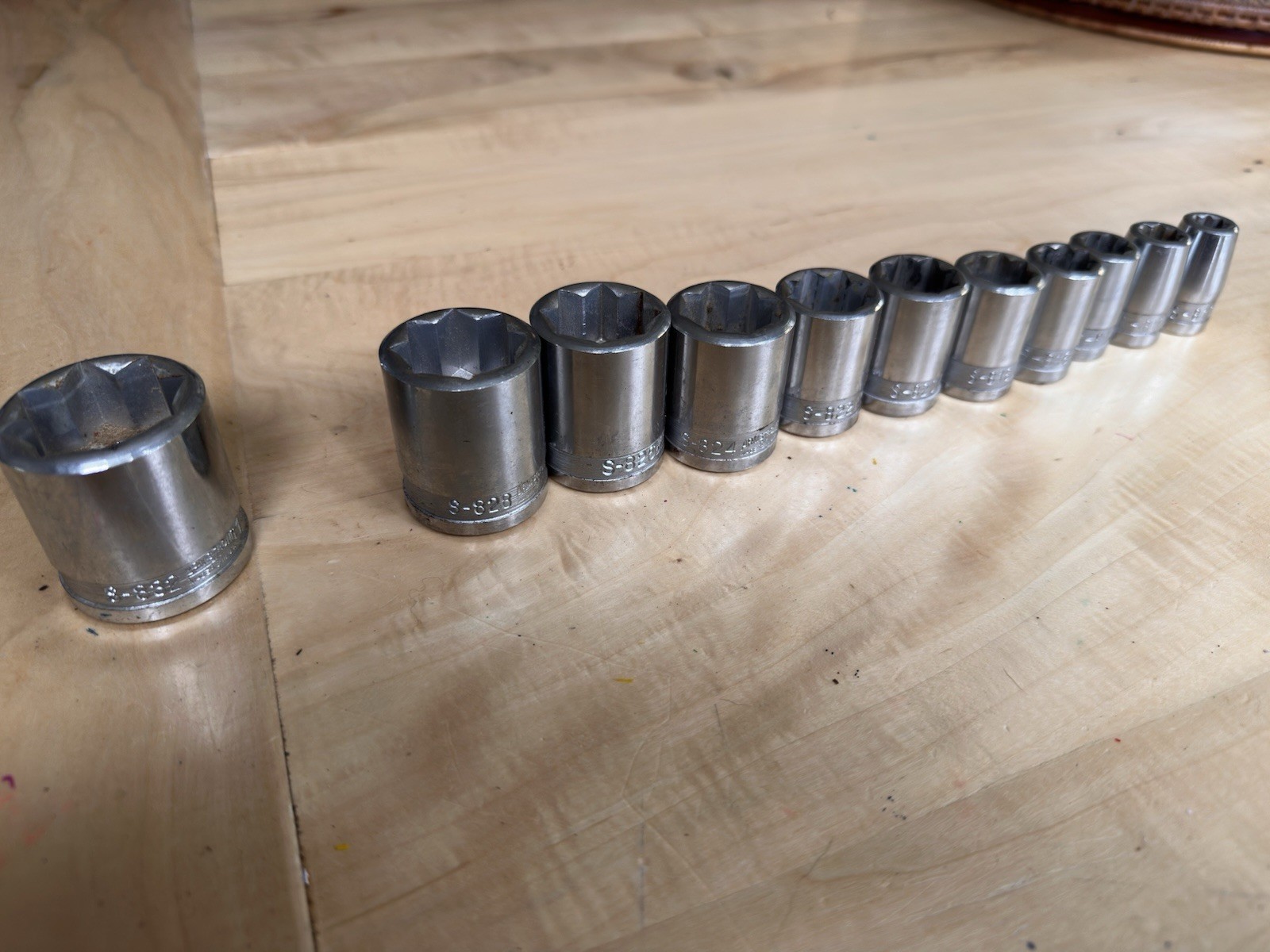 Armstrong Socket Lot 1/2 Inch Drive Double Square 8 Point SAE