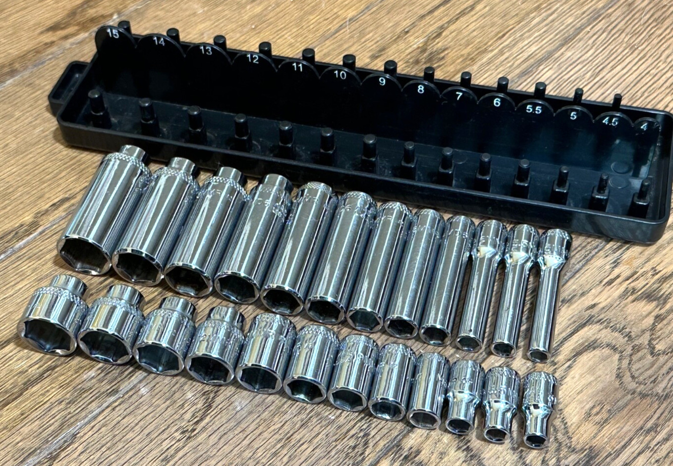 🇺🇸 MAC Tools USA 1/4″ Drive METRIC 5mm – 15mm Socket Set Shallow Deep 6PT Lot