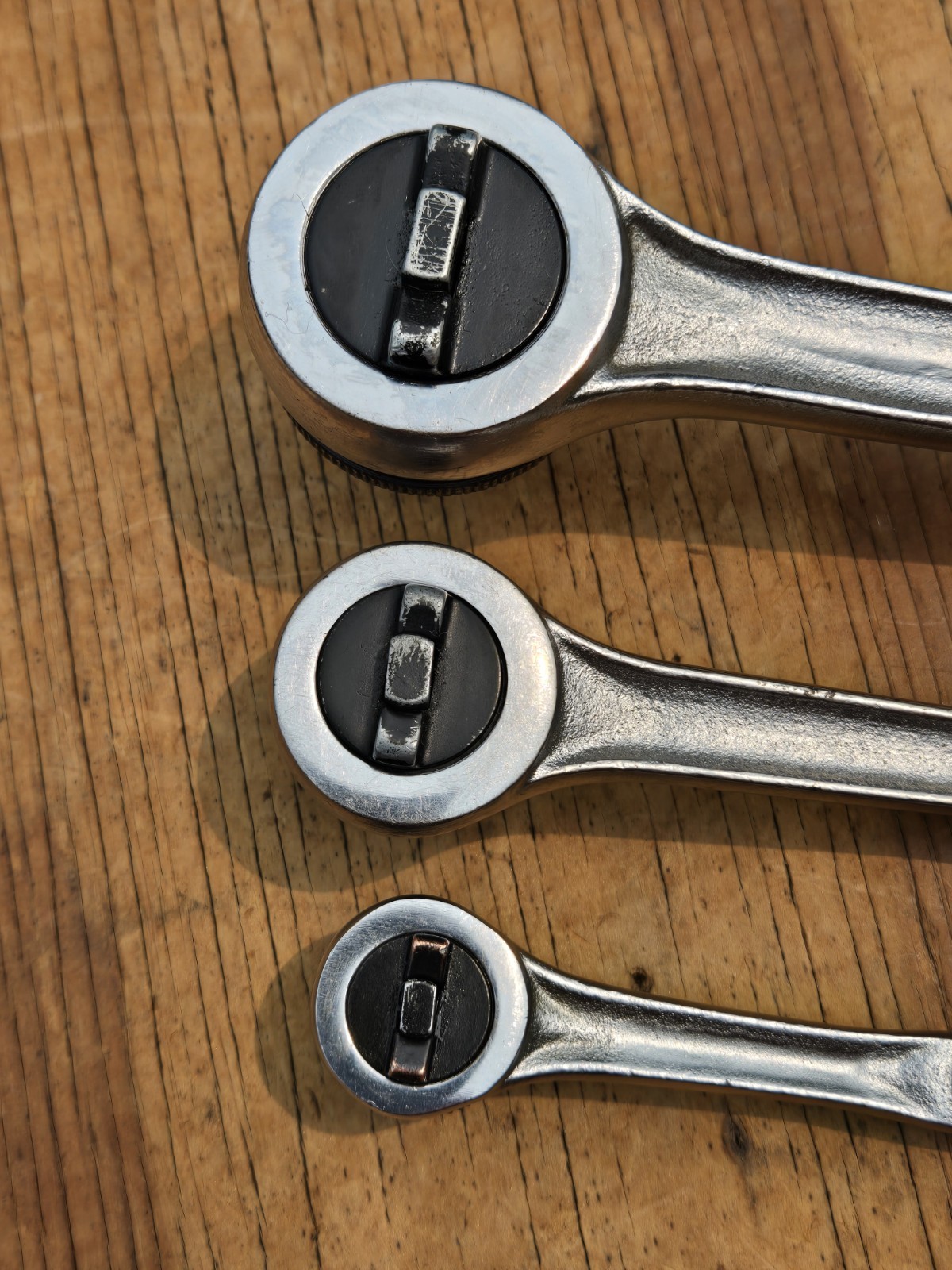 Vntg Craftsman RHFT Ratchet -V- Set 1/4 3/8 1/2 Dr. 43178 43788 44978 USA Pats.