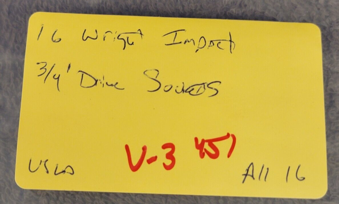 16 Wright Impact Socket Extension 3/4″ Drive 1 5/8 1/2 3/8 1/4 Sae Set Tools USA