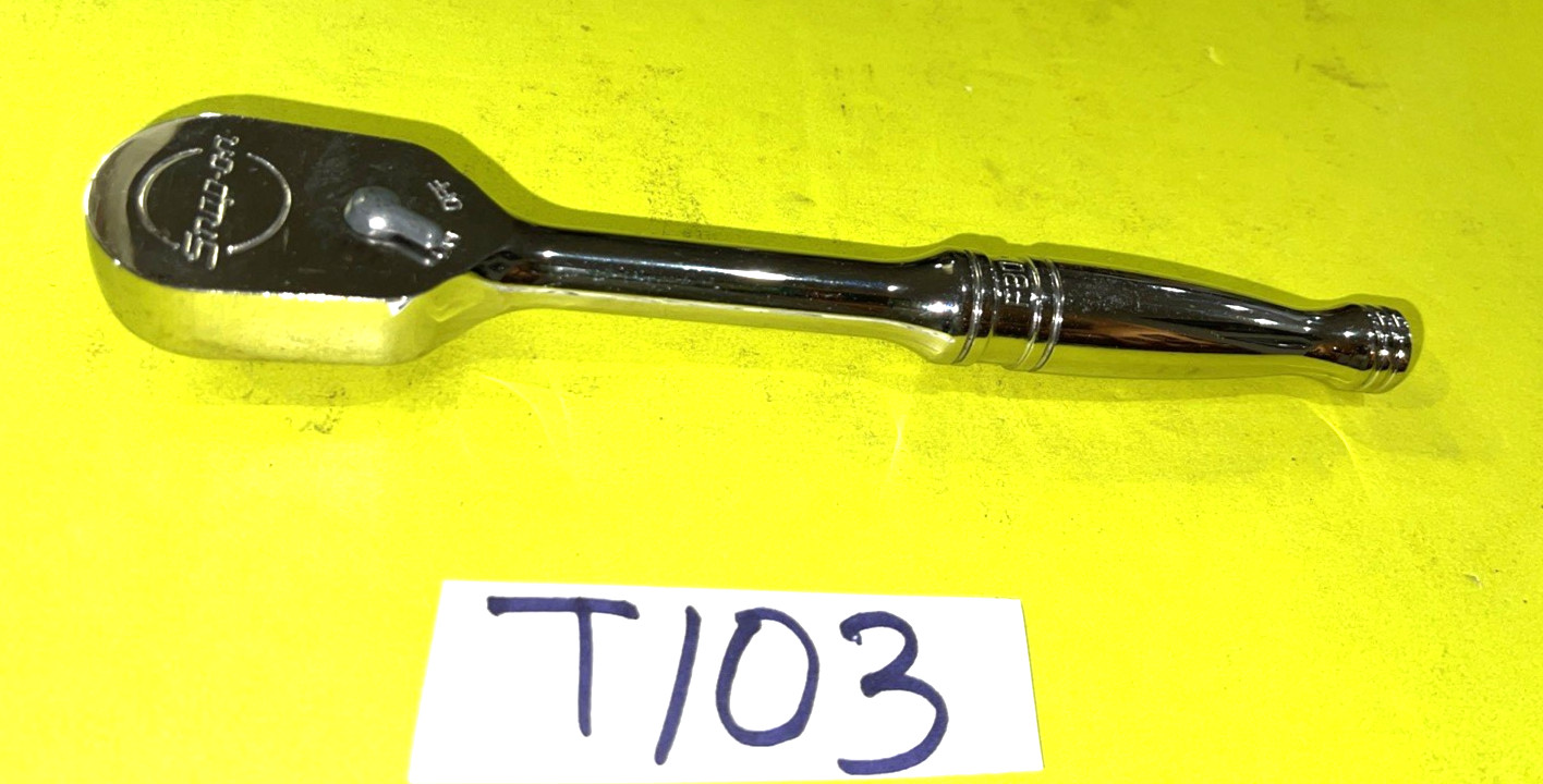 SNAP-ON TOOLS 3/8 DRIVE 7-1/2 INCH CHROME 80TOOTH RATCHET F80 SHIPPED FREE IN US