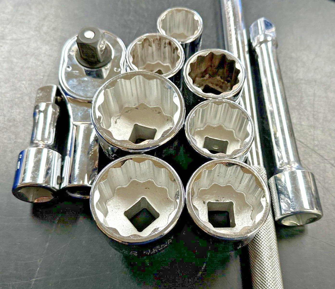 Westward 5MX65 Hand Ratchet 3/4″ Drive Extension 7pc Sockets