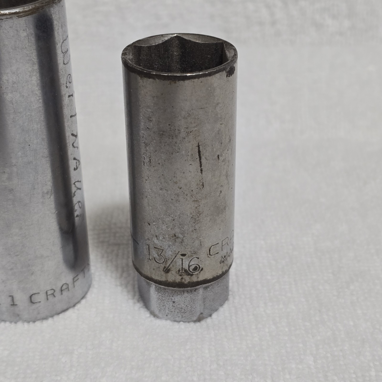 VTG Craftsman USA 1/2″ Drive Deep Socket Set 6pc 1/2-1″ + 13/16 Spark Plug
