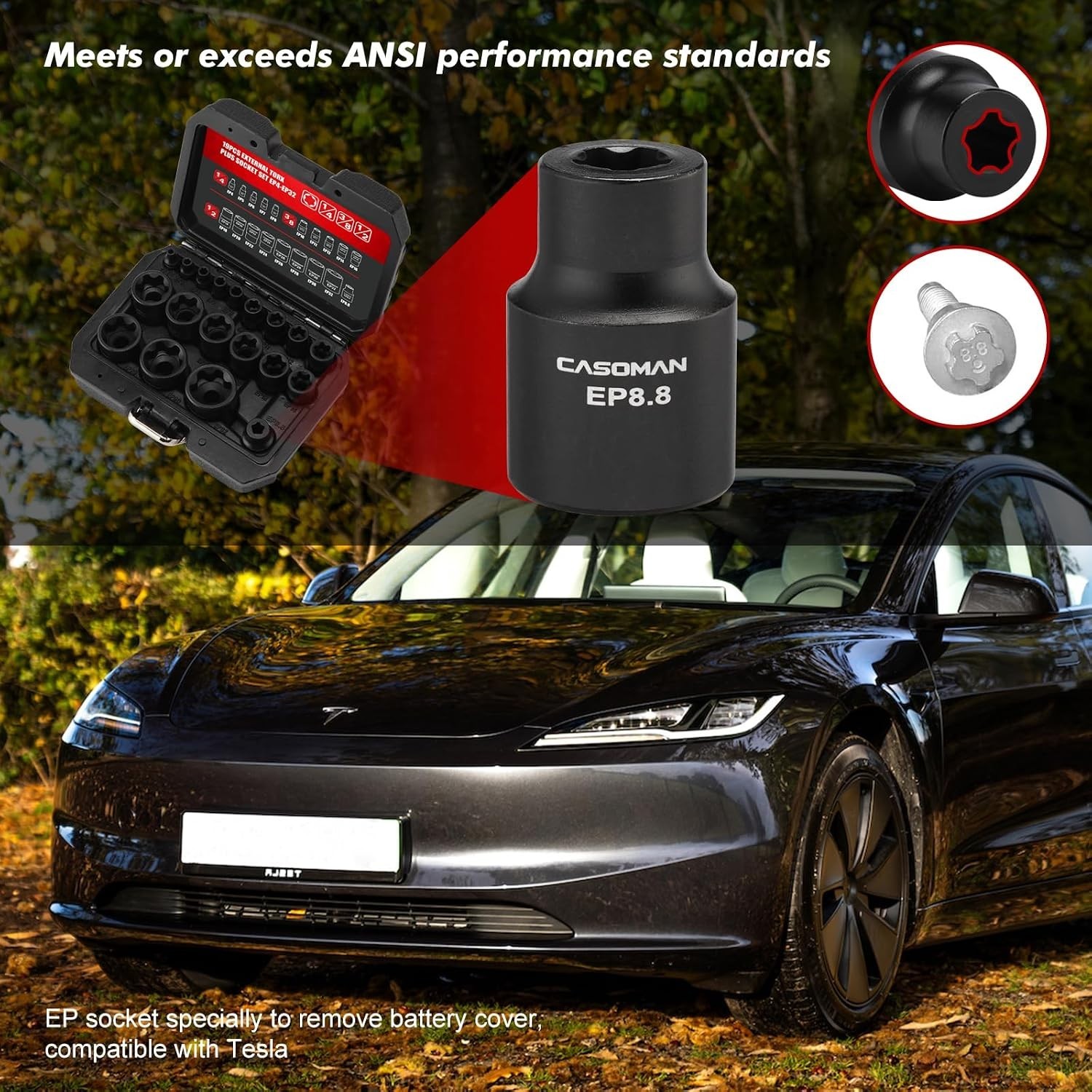 19PCS External Torx Plus Socket Set for Automotive Use with Various Applications