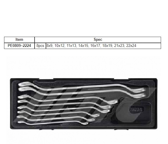8 PCS 45° OFFSET BOX WRENCH SET (EURO-TYPE), JTC # K6082