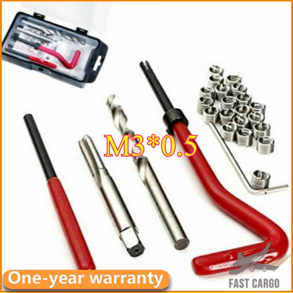 M3*0.5 Thread Repair Tool Metric Thread Repair Insert Kit Warranty for One Year#