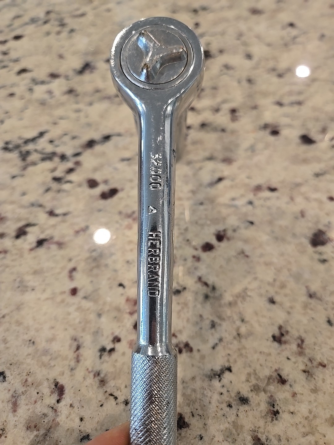 HERBRAND 32000 3/8» Drive Knurled Handle Thumb Wheel Ratchet