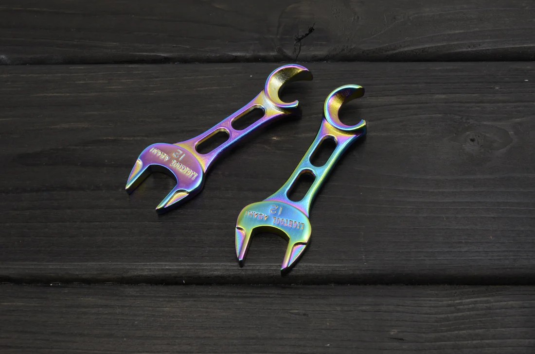 Asahi LCO012R 12mm bottle opener titanium rainbow Made in Japan