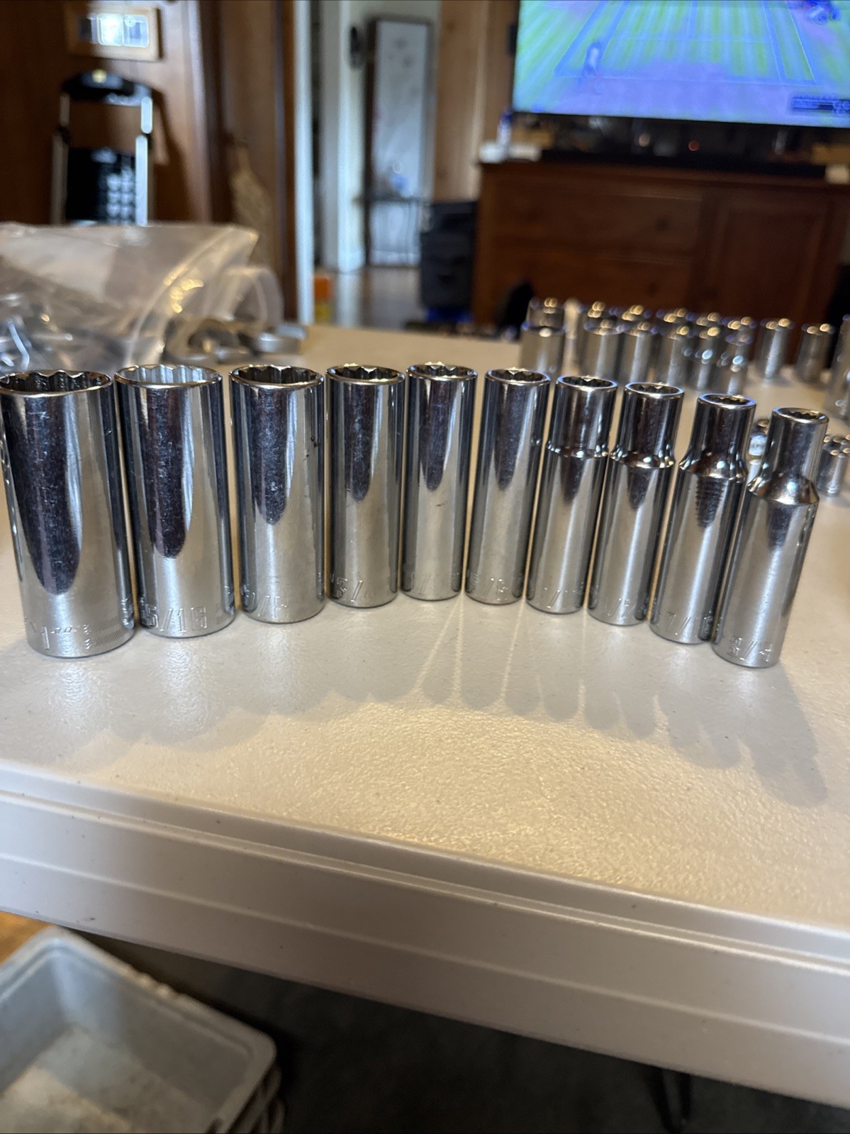 Craftsman 1/2″ Drive 10 Piece SAE Deep Socket Set CMMT 12 Point