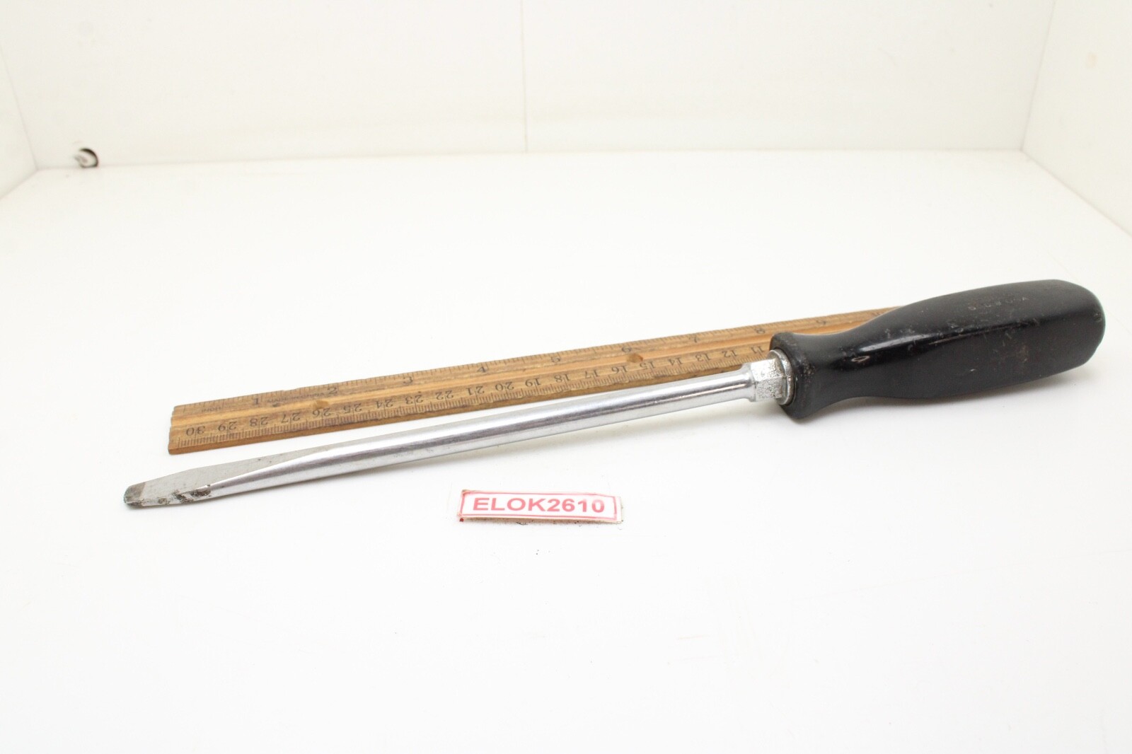 Snap-on SSD8 3/8″x12.5″ Slotted Black Hard Handle Screwdriver USA