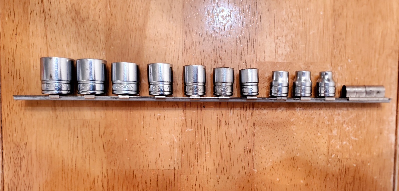 Snap On 3/8 Drive 5/16-7/8 6PT Shallow Sockets Lot Of 10