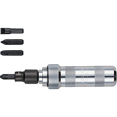 Vessel Manual Impact Driver Set 5/16 Hex Bits 1/2 Drive Phillips Flat 250001 NEW