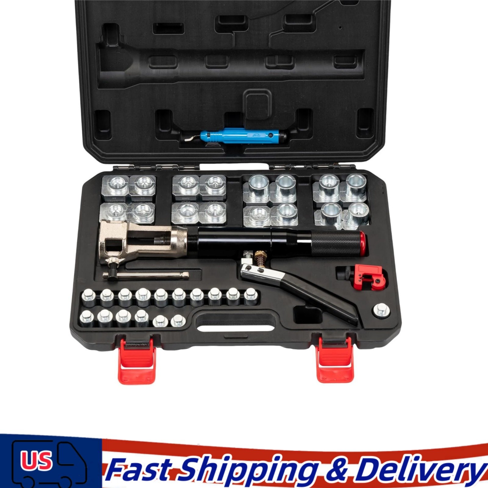 Hydraulic Brake Line Flaring Tool Kit ,Double Flaring Tool 45° for 3/16″ to 1/2″