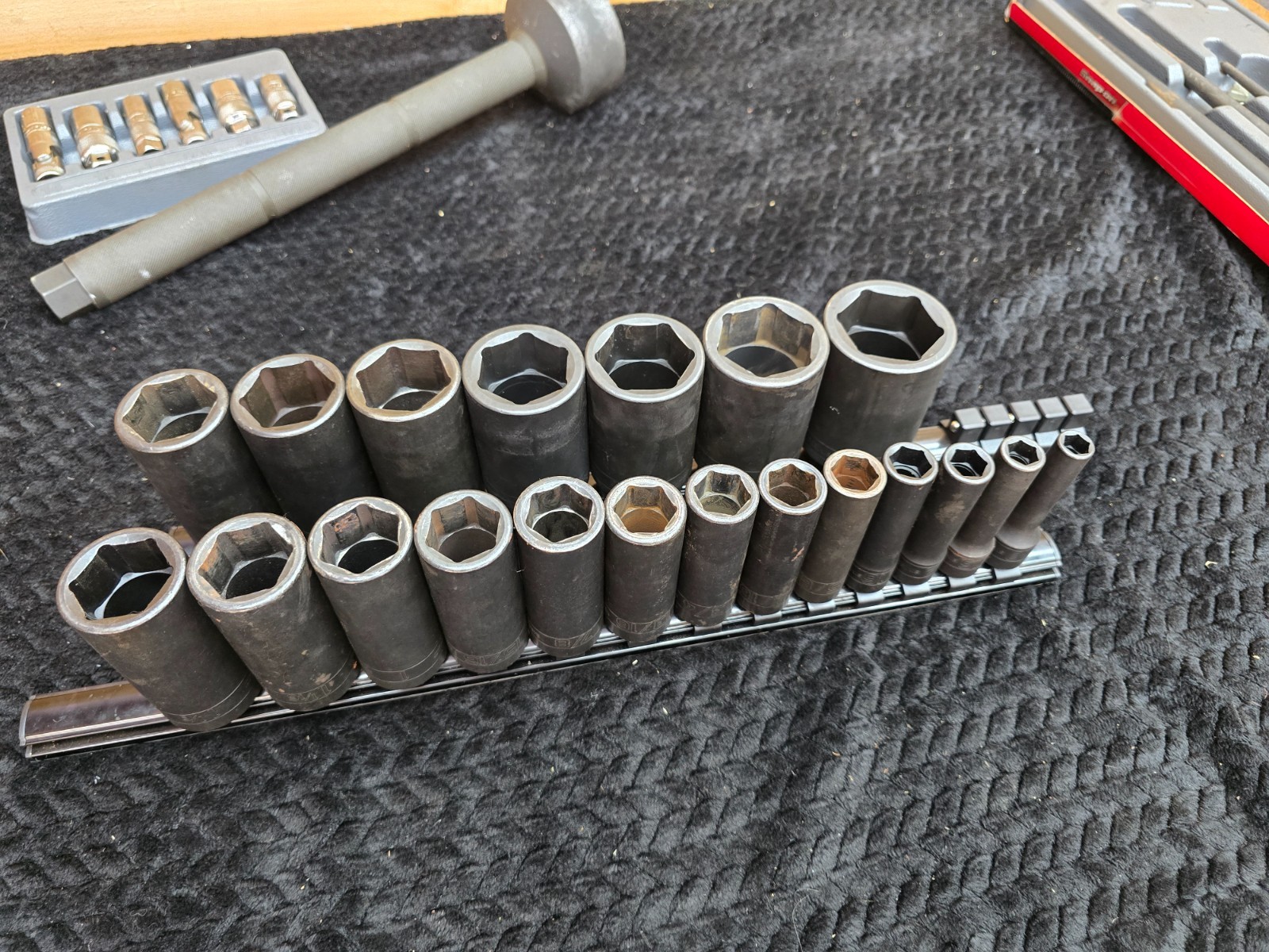 20 Piece 1/2 Drive Snap On Extra Deep Impact Master Socket Set 3/8 Though 1-9/16