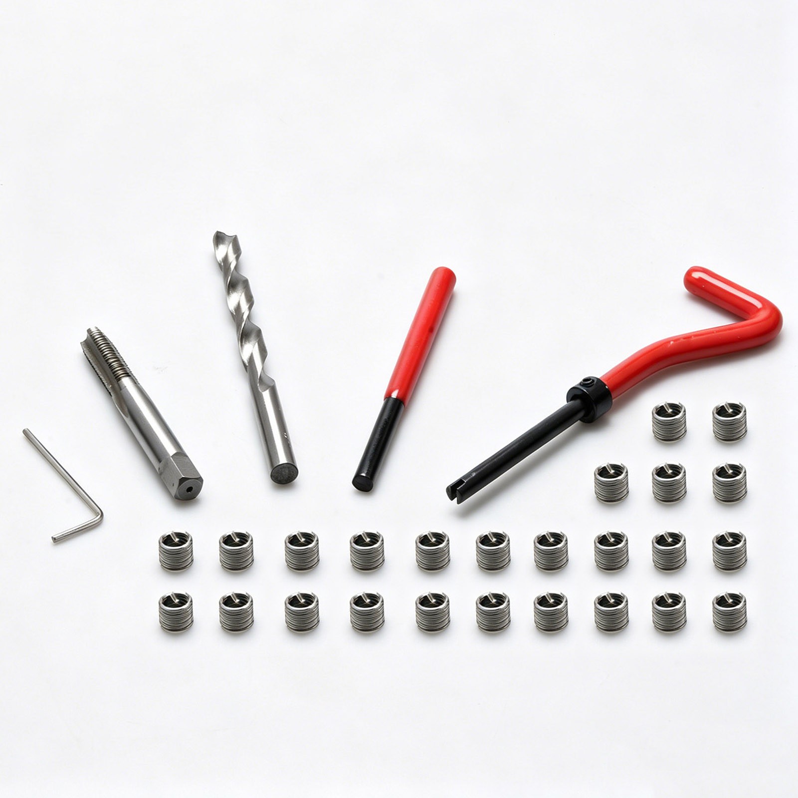 25Pcs M8 x 1.25 Thread Repair Kit for Vehicle Maintenance with Non-slip Grip