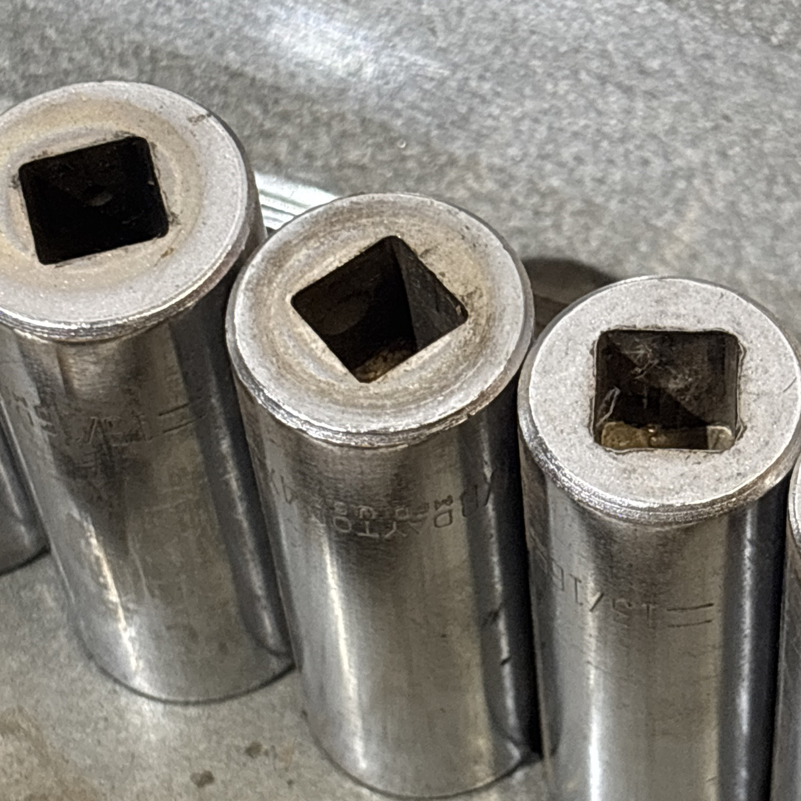 Dayton SAE Deep Socket Set 1/2″ Drive 12 Point 1/2″ to 15/16″ W/ Case Vtg USA