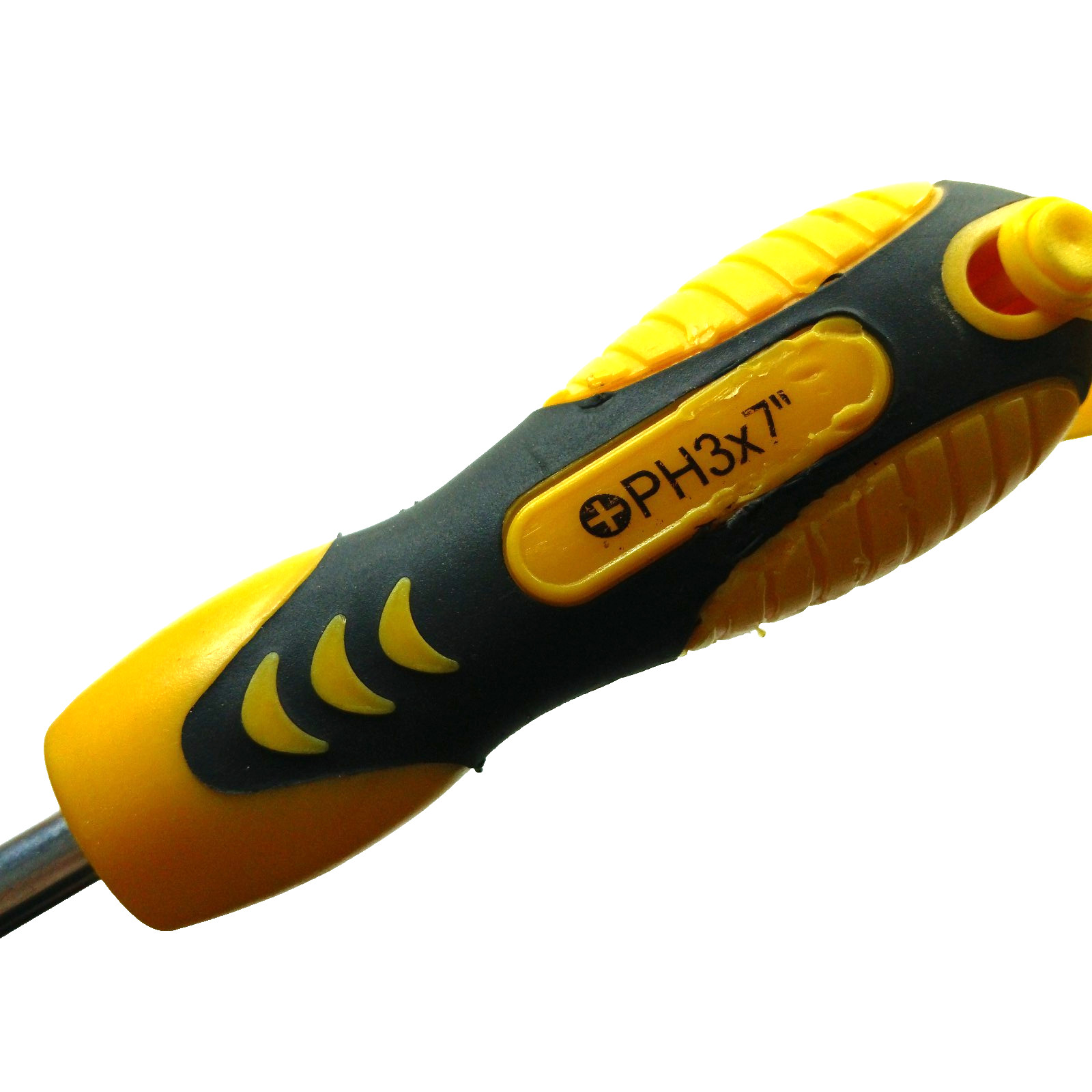 Phillips Head Screwdriver PH3 x 7″ Magnetic Tip Yellow & Black Comfort Grip NEW!