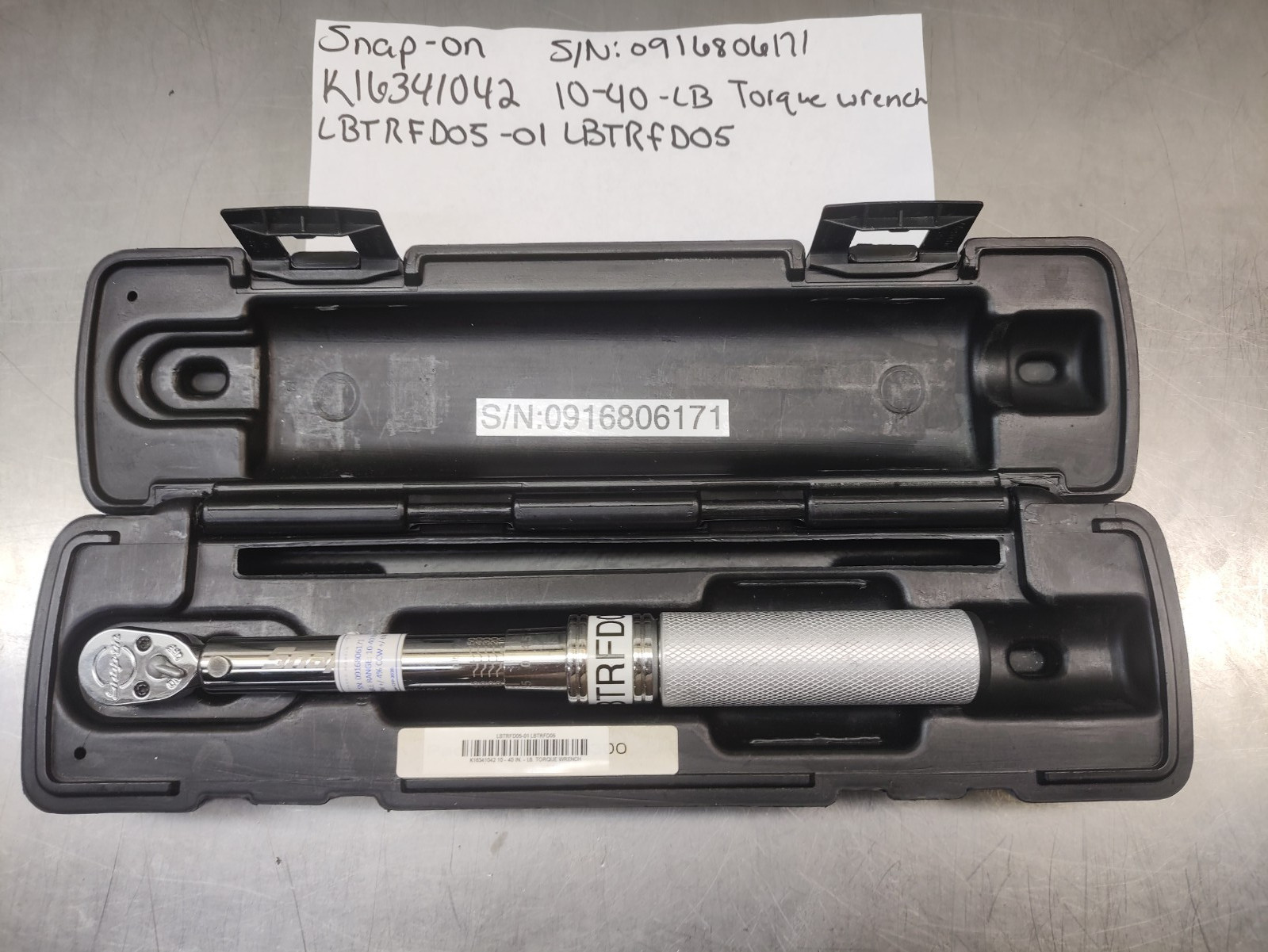 Snap-on QD1R50 1/4″ Drive Ratchet Click Torque Wrench 10-40 in/ lbs USA