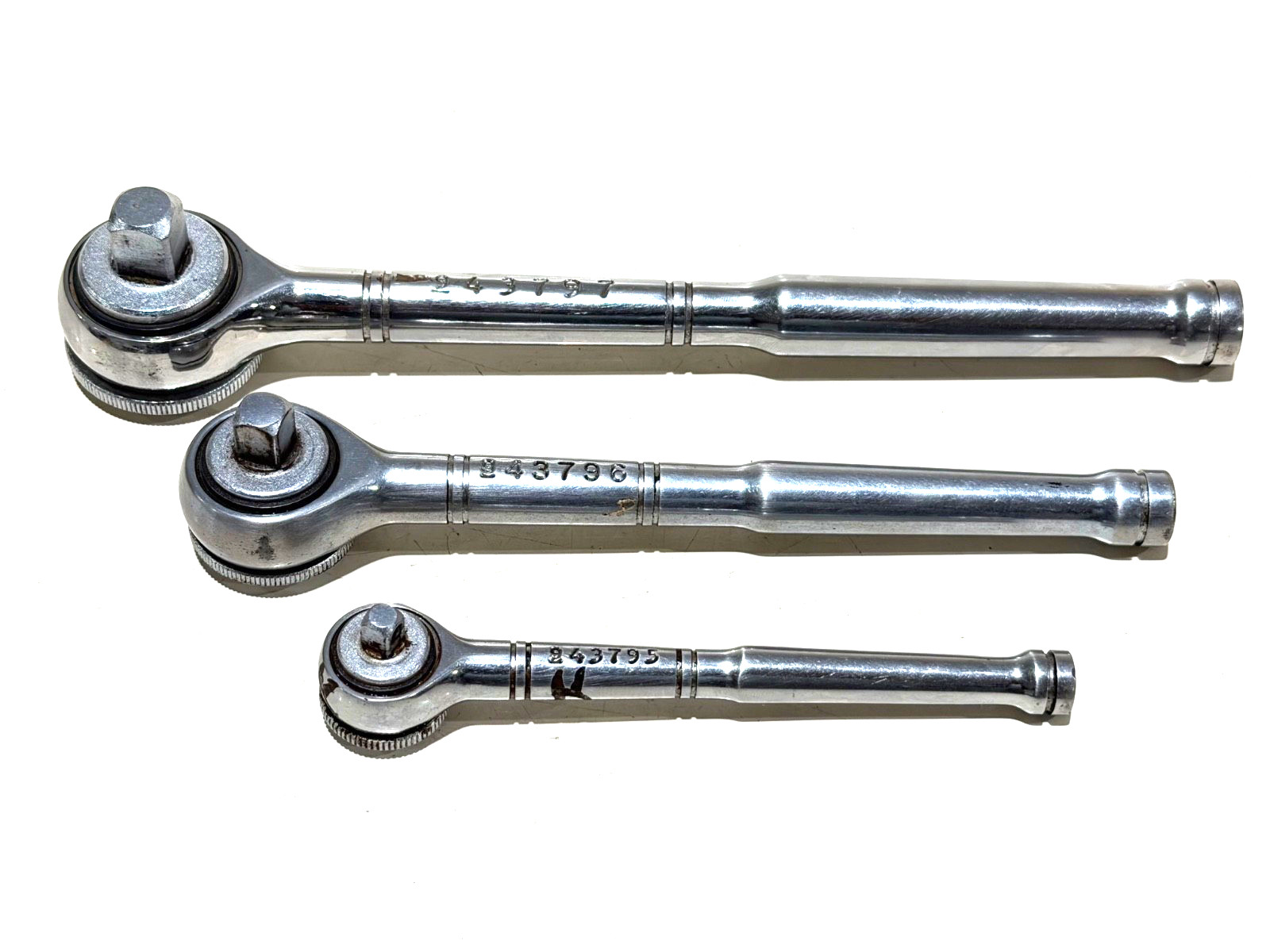 CRAFTSMAN 3-pc. TRI-WING ROUND HEAD RATCHET SET, THUMB WHEEL, 1/4” 3/8” 1/2”